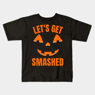 Pumpkin beer let's get smashed Kids T-Shirt